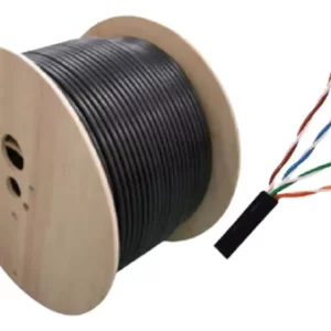 Cable Utp Categoria 5e Exterior Rollo 305 Metros Doble Negro